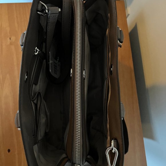 Michael Kors Savannah Lg Satchel Handbag in Saffiano Leather color "Cinder" - Picture 3 of 4